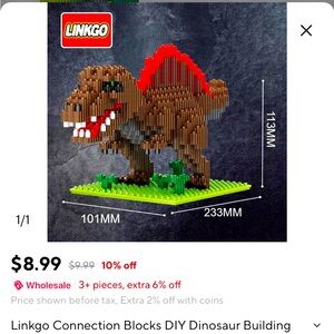 Linkgo dinosaur connecting block figures